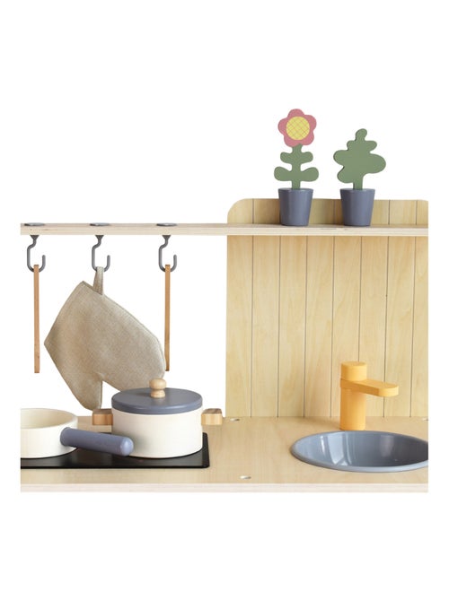 Cocina infantil de madera accesorios juego rol Mamabrum - Kiabi