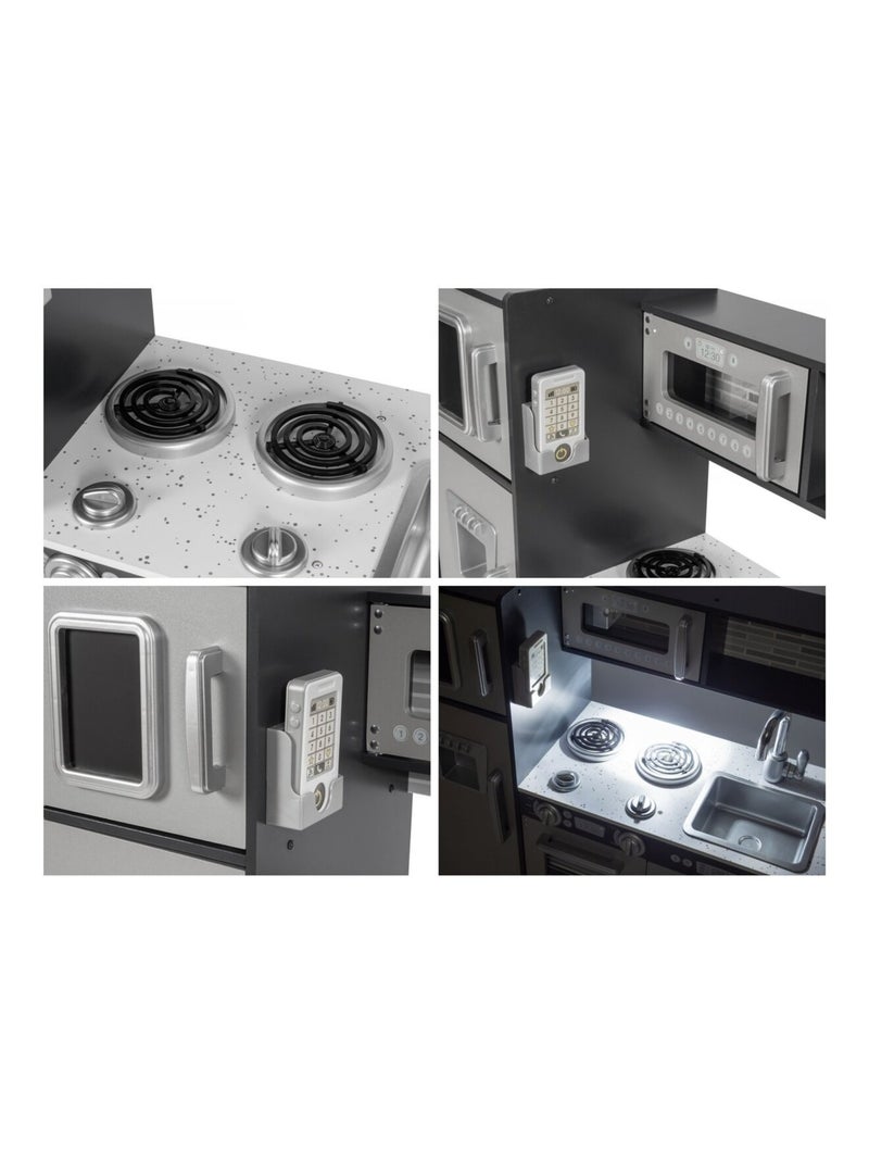 Cocina infantil de madera con LED y delantal 93x83 Mamabrum N/D - Kiabi