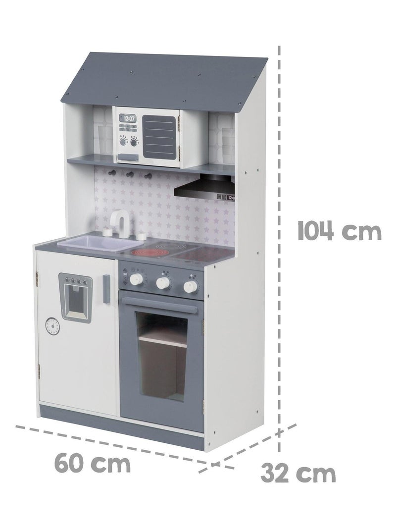 Cocina infantil en madera con cocina y refrigerador para niña y niño 'Roba' N/D - Kiabi