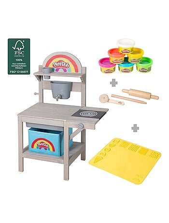 Cocina infantil exterior con kit de plastilina y accesorios 'roba x Play-Doh'
