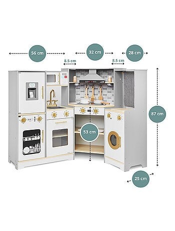 Cocina interactiva madera LED lavadora lavavajillas Mamabrum