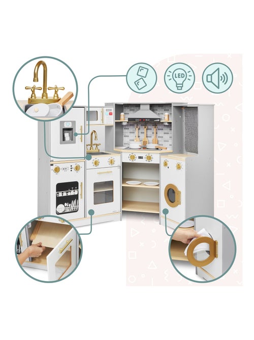 Cocina interactiva madera LED lavadora lavavajillas Mamabrum - Kiabi