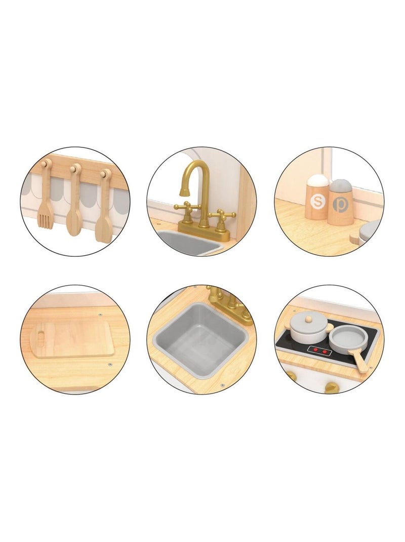 Cocina interactiva madera nevera y microondas Mamabrum N/D - Kiabi