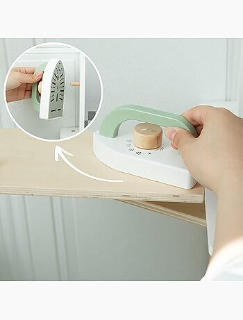 Cocina Montessori de madera infantil interactiva con luz y sonido, altura regulable y accesorios