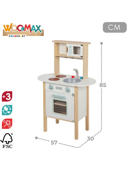 Cocinita de madera con utensilios WOOMAX - Kiabi