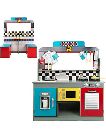 Cocinita de madera y bar retro woomax