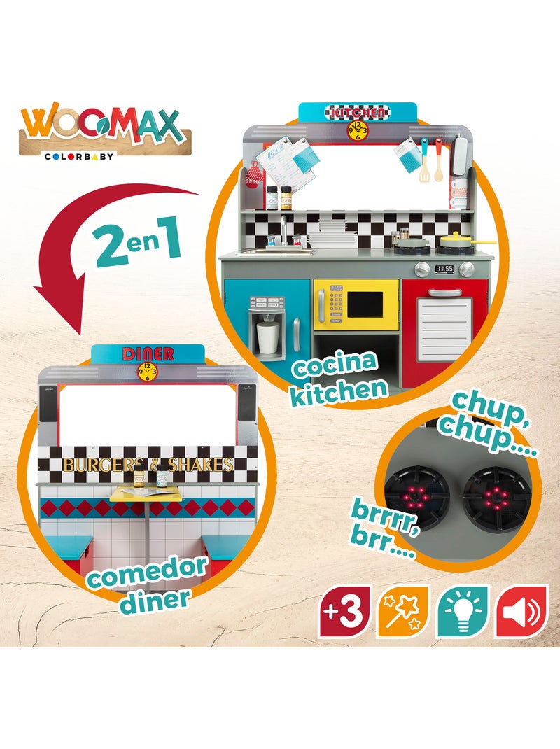 Cocinita de madera y bar retro woomax N/D - Kiabi