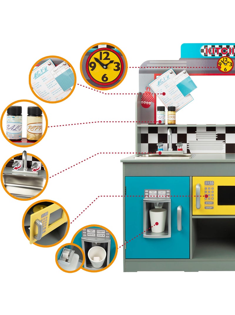 Cocinita de madera y bar retro woomax N/D - Kiabi