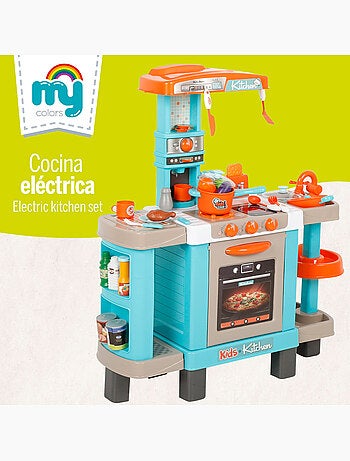 Cocinita eléctrica c/luz, sonido y accesorios 78x28x87 cm my home