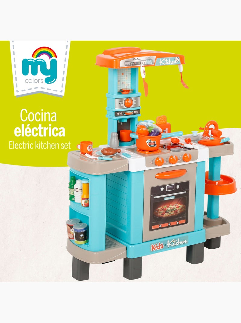 Cocinita eléctrica c/luz, sonido y accesorios 78x28x87 cm my home N/D - Kiabi