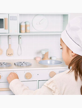 Cocinita madera c/elementos interactivos y accesorios WOOMAX