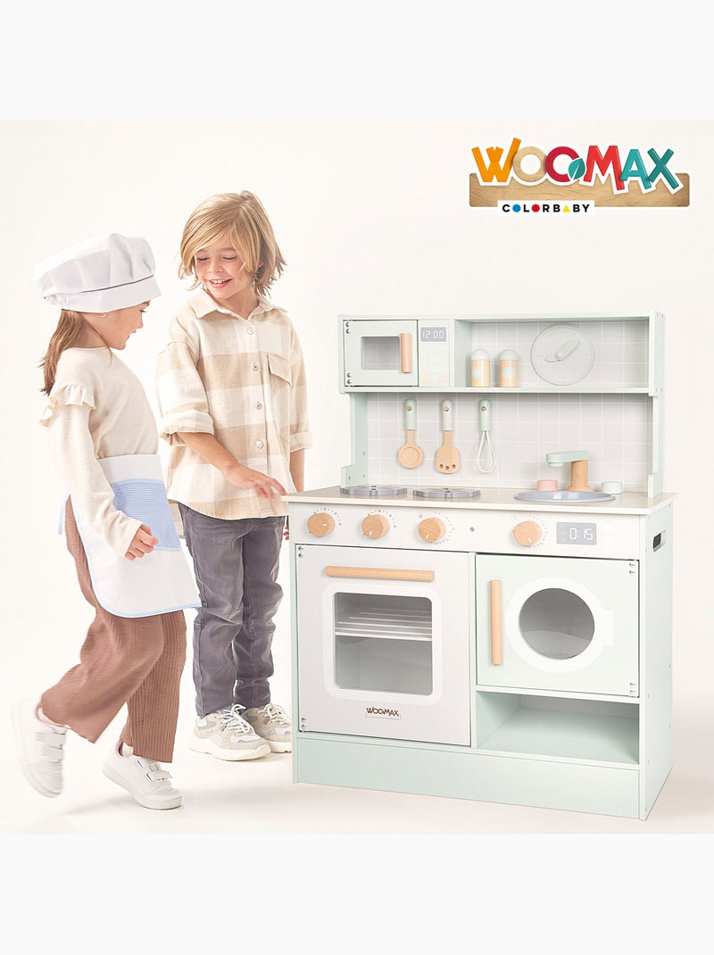 Cocinita madera c/elementos interactivos y accesorios WOOMAX N/D - Kiabi