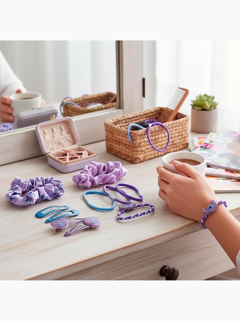 Cofre cabello niño Stitch azul y violeta : 10 accesorios Multicolor - Kiabi