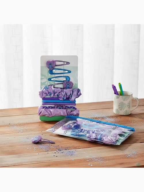 Cofre cabello niño Stitch azul y violeta : 10 accesorios - Kiabi