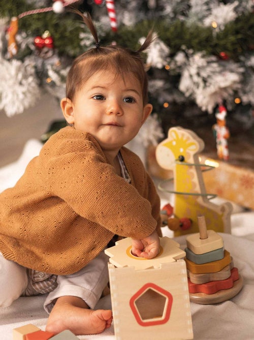 Cofre de 3 juguetes de estimulación de madera - Kiabi