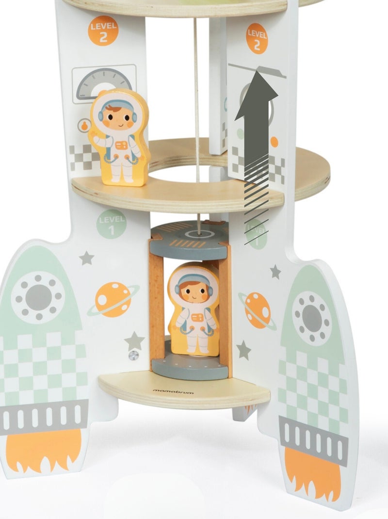 Cohete espacial de madera con ascensor y accesorios Mamabrum N/D - Kiabi