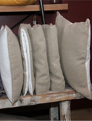 Cojín abejorro de lino y algodón