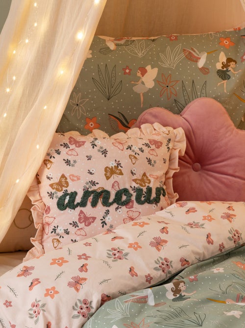 Cojín "Amour" con mariposas - Kiabi