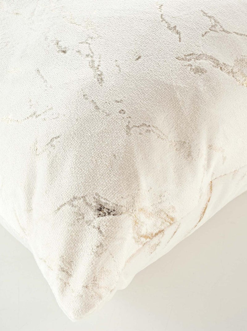 Cojín blanco con efecto marmolado Blanco - Kiabi