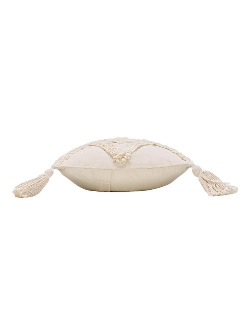 Cojín bohemio tufted con borlas - Kiabi