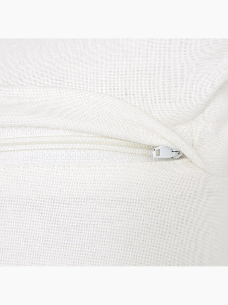 Cojín bordado oceanía 45x45cm blanco Blanco - Kiabi
