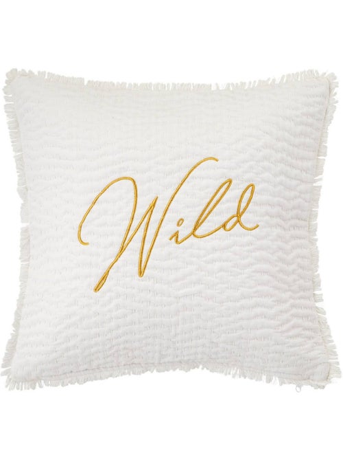 Cojín bordado wild blanco 45x45cm - Kiabi Cojín bordado wild blanco 45x45cm - Kiabi
