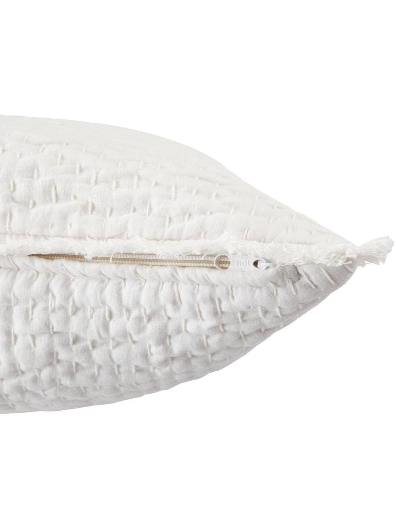Cojín bordado wild blanco 45x45cm Blanco - Kiabi