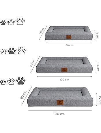 Cojín cesta para perro PELUVIO Kibi - Antideslizante - Espuma viscoelástica