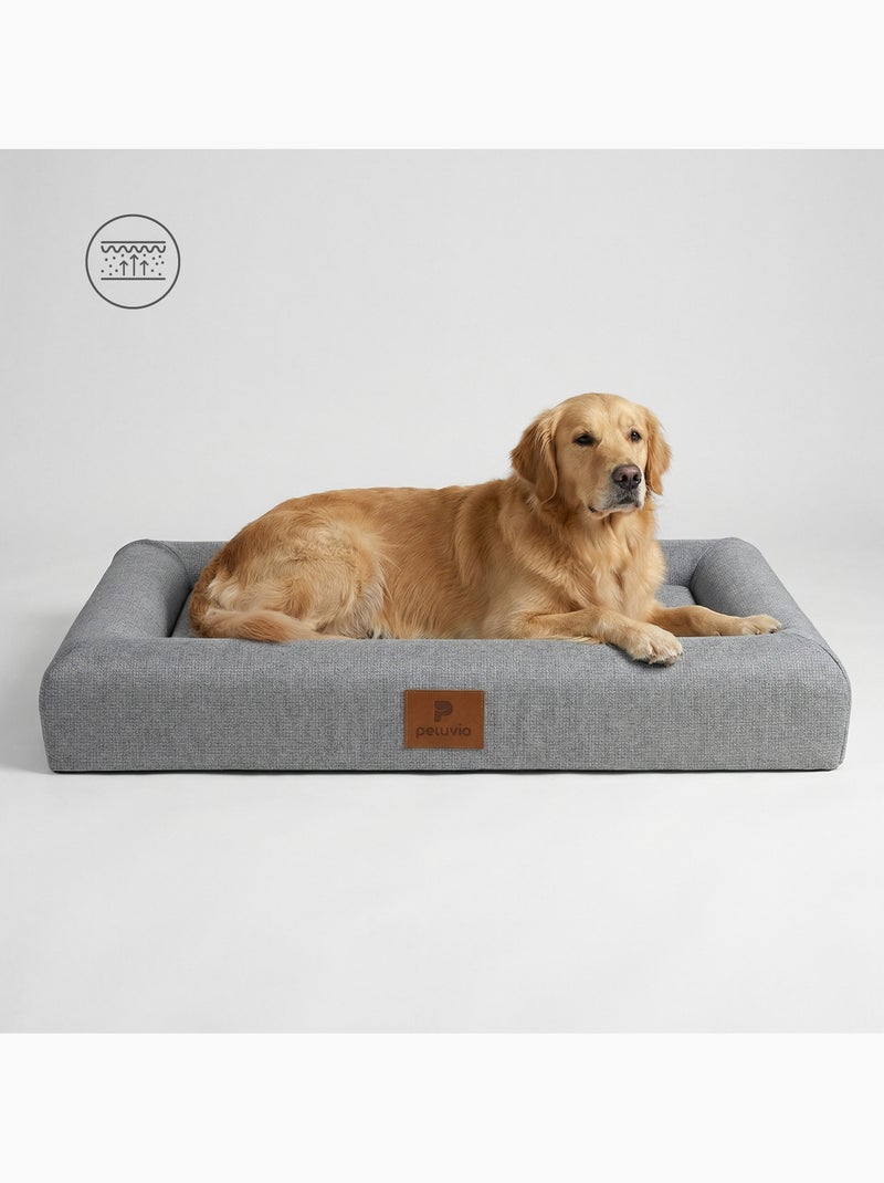 Cojín cesta para perro PELUVIO Kibi - Antideslizante - Espuma viscoelástica Gris - Kiabi