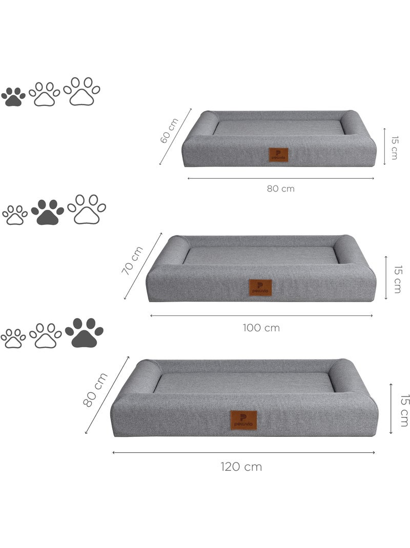 Cojín cesta para perro PELUVIO Kibi - Antideslizante - Espuma viscoelástica Gris - Kiabi
