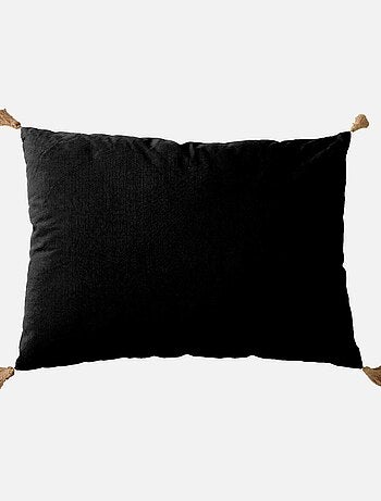 Cojín con borlas de yute