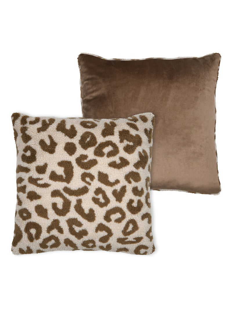 Cojín con estampado de leopardo Beige - Kiabi