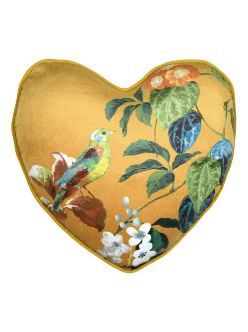 Cojín con forma de corazón y estampado vegetal - Kiabi Cojín con forma de corazón y estampado vegetal - Kiabi
