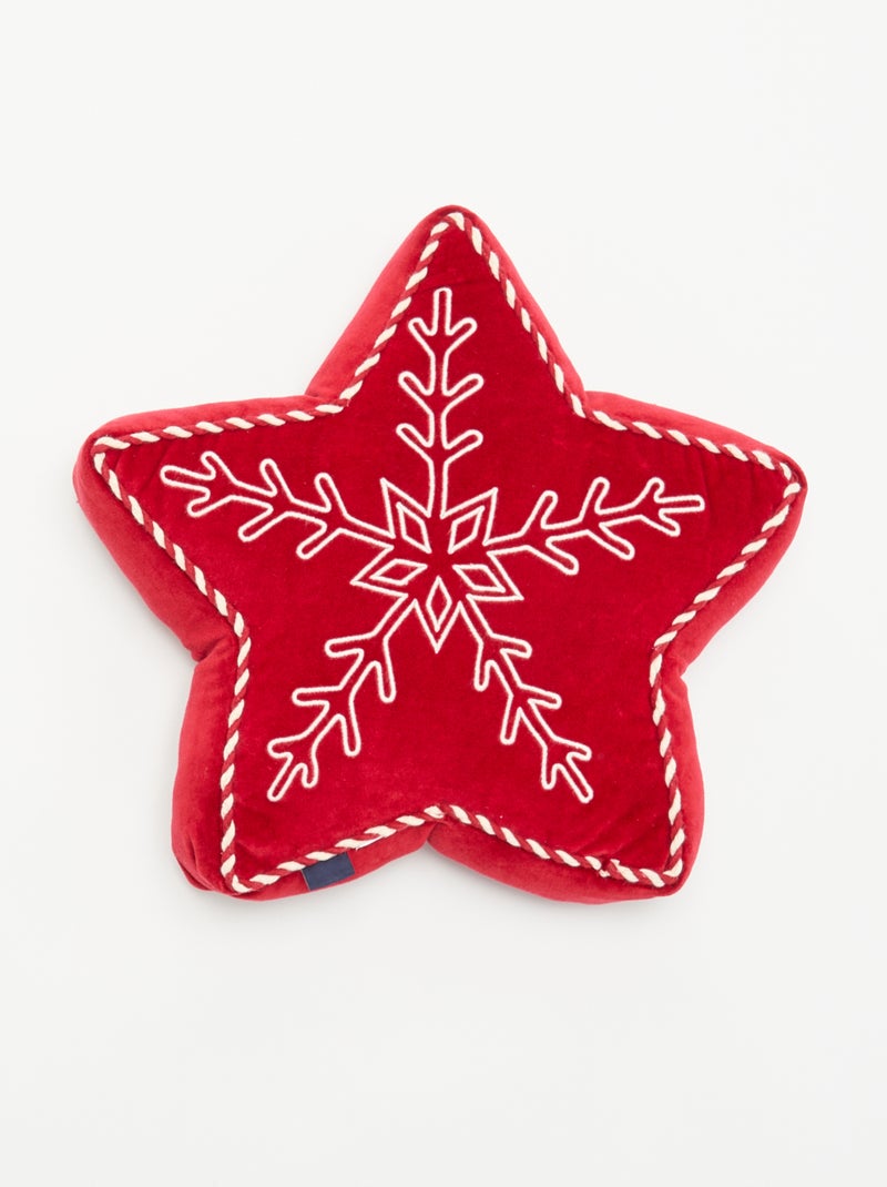 Cojín con forma de estrella de Navidad Rojo - Kiabi