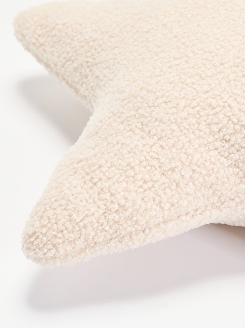 Cojín con forma de estrella de punto de rizo Beige - Kiabi