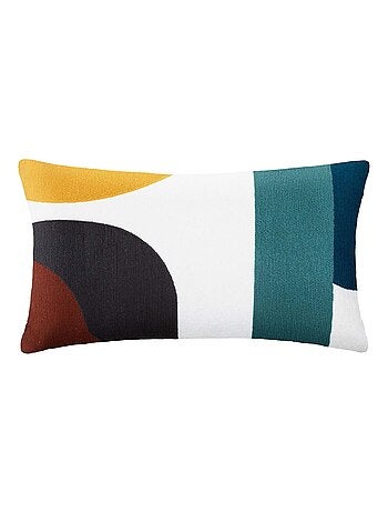 Cojín con motivos geométricos