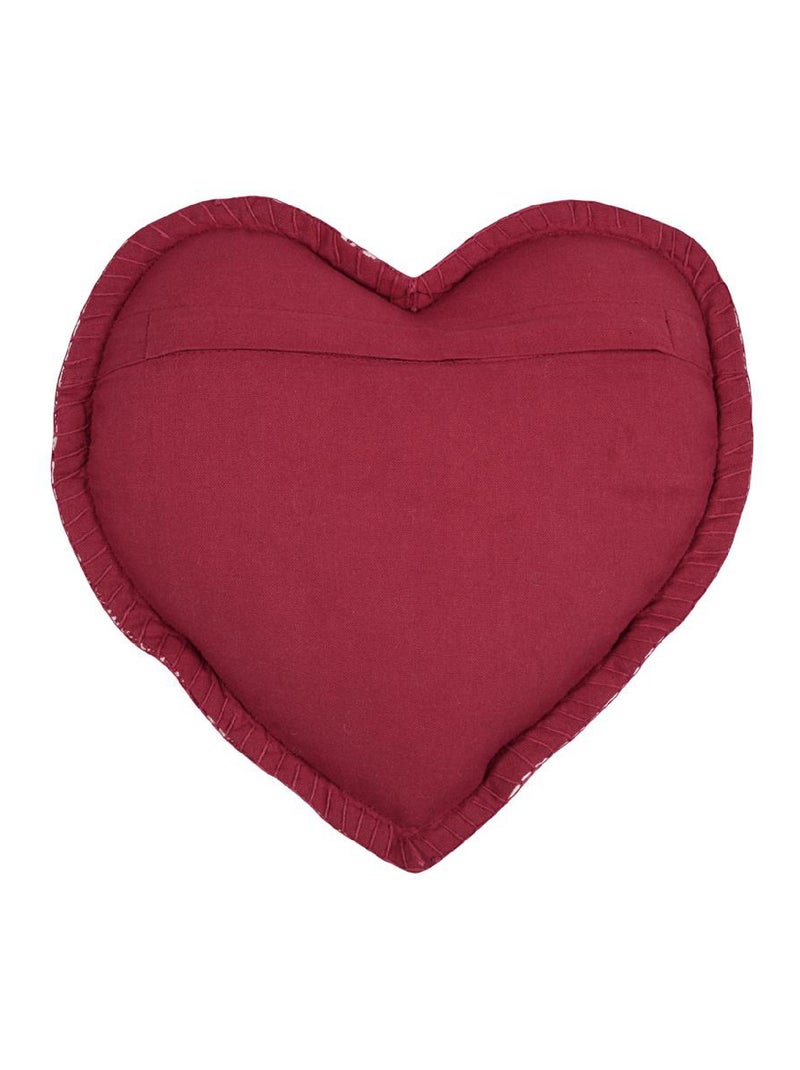 Cojín corazón estilo chalet tradicional Rojo - Kiabi