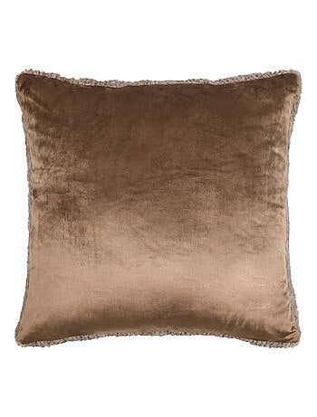 Cojín cuadrado de peluche con cara de terciopelo