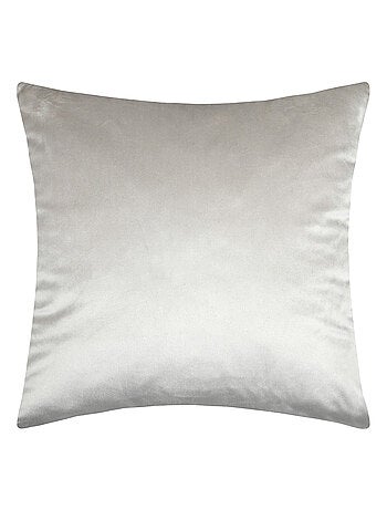 Cojín cuadrado efecto terciopelo con diseño tropical en relieve