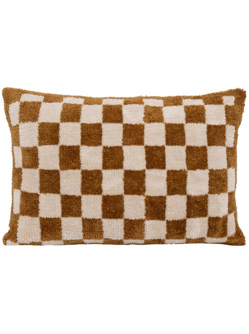 Cojín damero itha amarillo ocre 38x58cm - Kiabi Cojín damero itha amarillo ocre 38x58cm - Kiabi