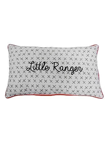 Cojín de algodón estampado con texto, 30x50cm