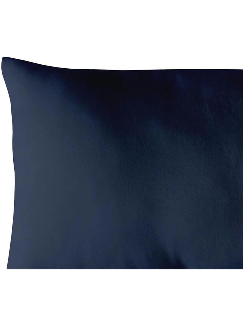 Cojín de algodón liso sin funda extraíble Azul marino - Kiabi