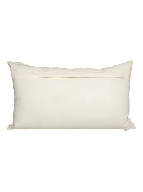 Cojín de algodón y macramé - Kiabi