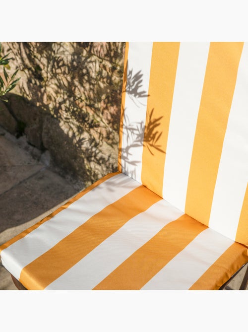 Cojín de asiento y respaldo impermeable a rayas ARCACHON - Kiabi Cojín de asiento y respaldo impermeable a rayas ARCACHON - Kiabi