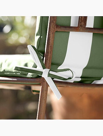 Cojín de asiento y respaldo impermeable a rayas ARCACHON