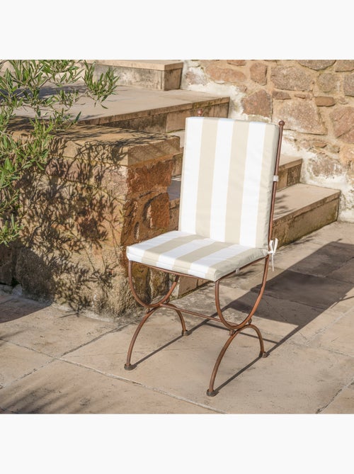 Cojín de asiento y respaldo impermeable a rayas ARCACHON - Kiabi