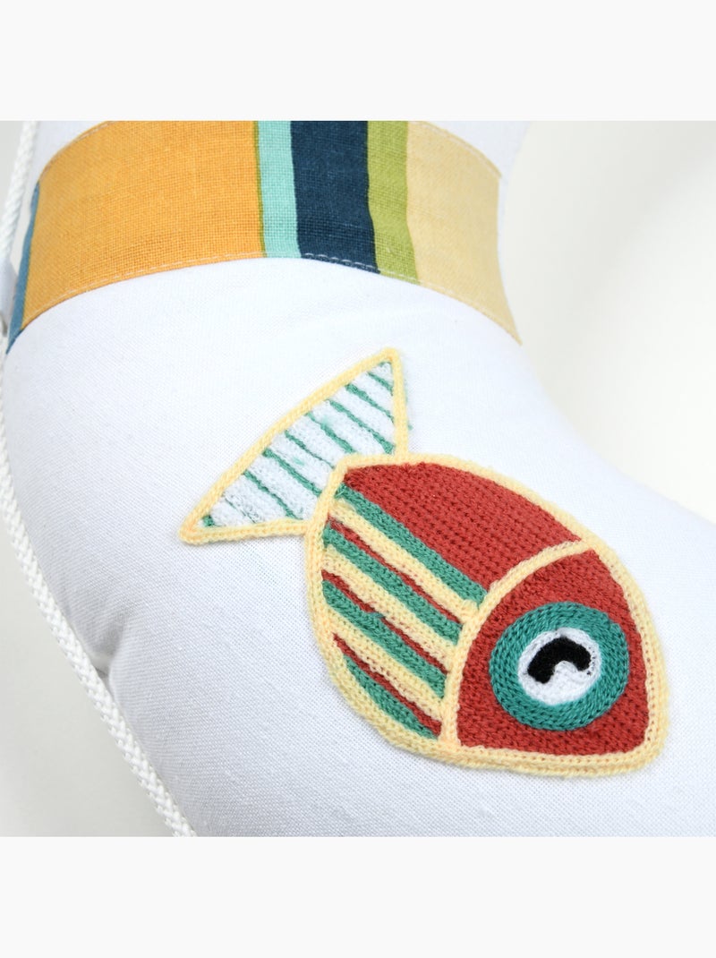 Cojín de boya de polialgodón Blanco - Kiabi