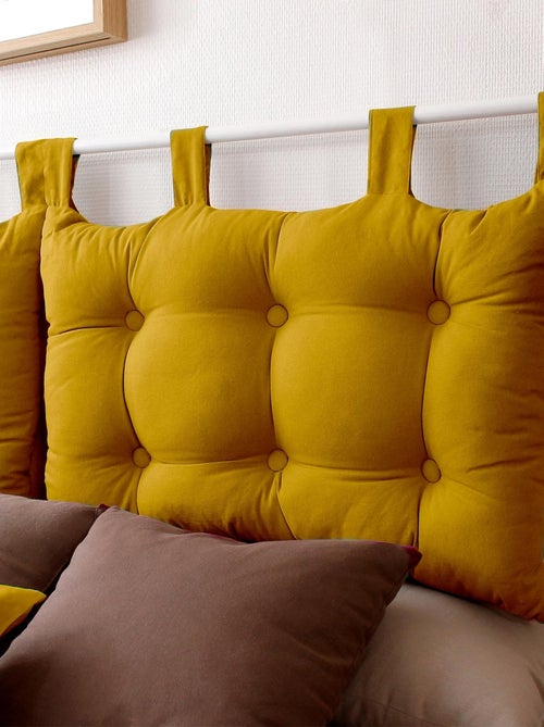 Cojín de cabecera de cama de algodón con patas con botones - Kiabi