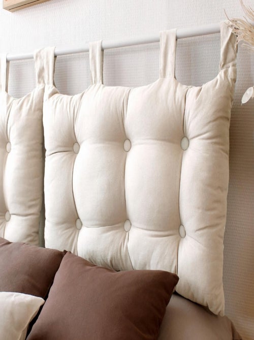 Cojín de cabecera de cama de algodón con patas con botones - Kiabi