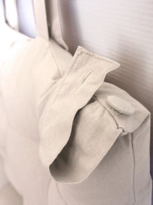 Cojín de cabecera de cama de algodón con patas con botones - Kiabi